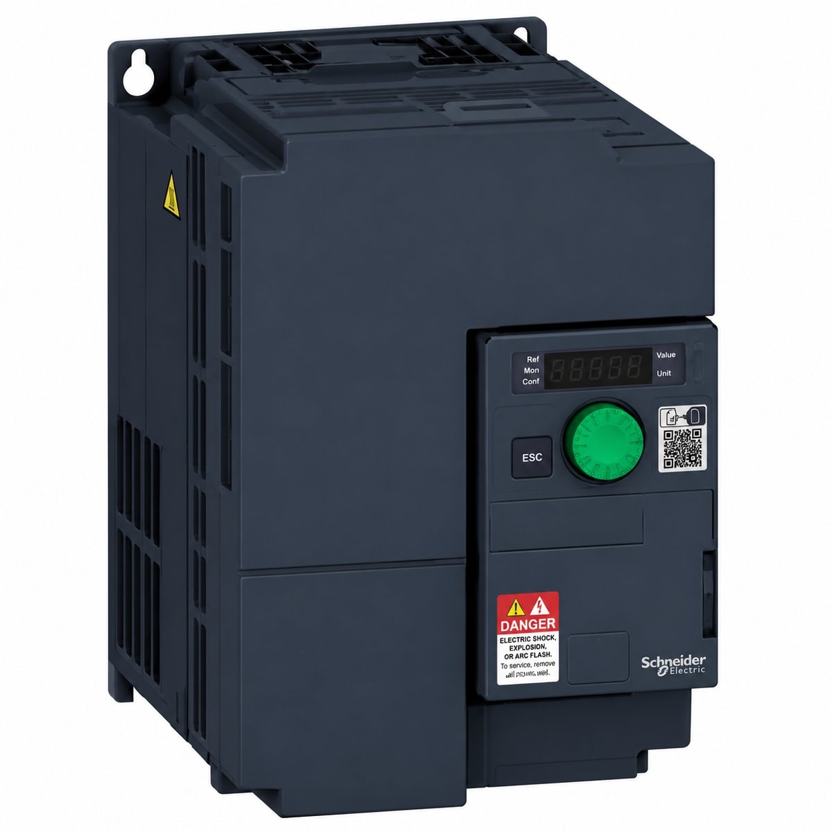 Biến tần Altivar Machine ATV320 Schneider trên nền trắng, ảnh sản phẩm chính diện