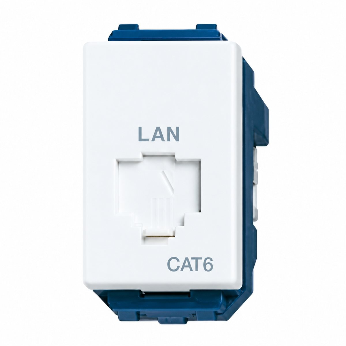 Ổ cắm data CAT5E/ Ổ cắm data CAT6 Full Color Wide Panasonic trên nền trắng, ảnh sản phẩm chính diện