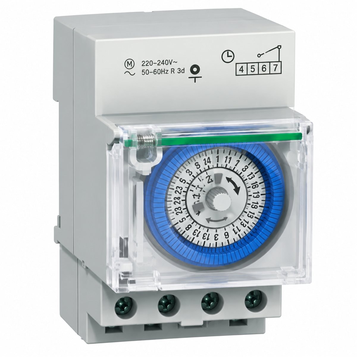 Tế bào quang điện gắn tường Acti9 Schneider trên nền trắng, ảnh sản phẩm chính diện