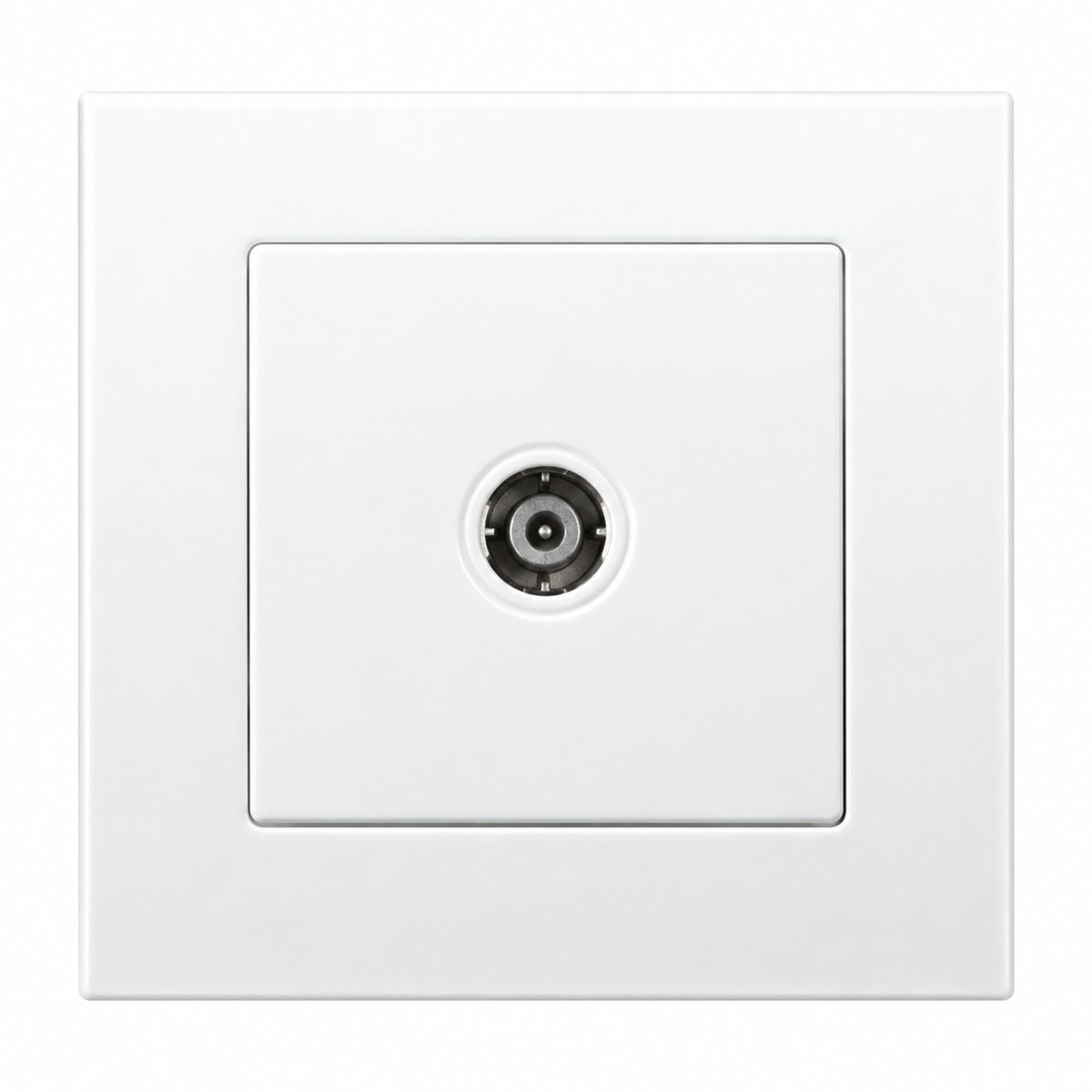 Ổ cắm TV đơn Vivace Schneider trên nền trắng, ảnh sản phẩm chính diện