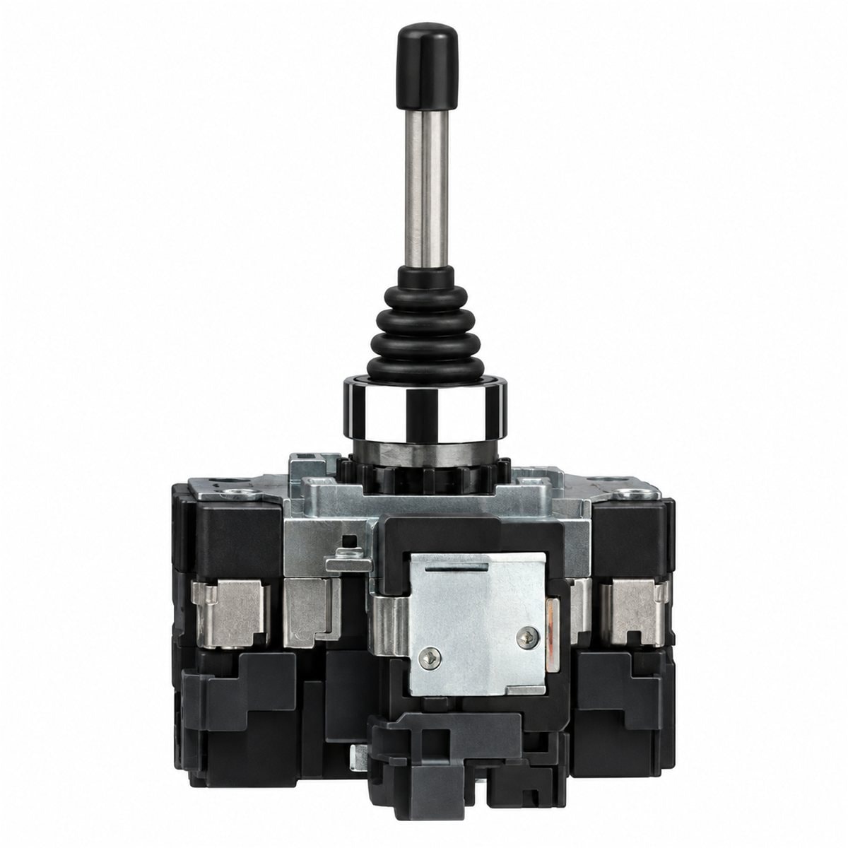 Cần điều khiển joystick Harmony XD 2 tốc độ Schneider trên nền trắng, ảnh sản phẩm chính diện