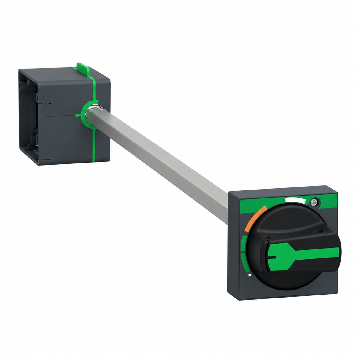 Tay xoay bên hông cho MCCB ComPacT NSXm Schneider trên nền trắng, ảnh sản phẩm chính diện