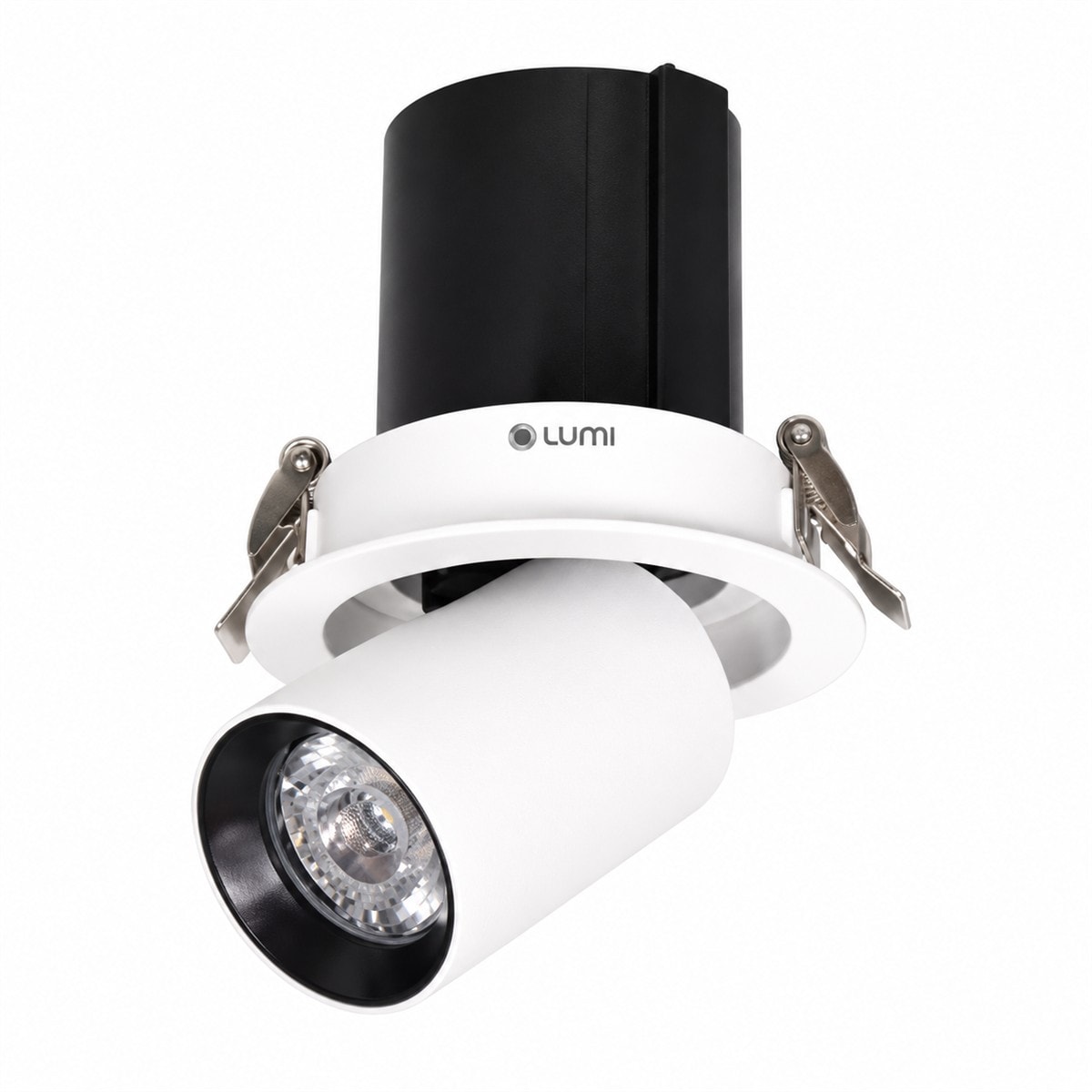 Đèn Spotlight âm trần xoay góc 10W 24° Lumi trên nền trắng, ảnh sản phẩm chính diện