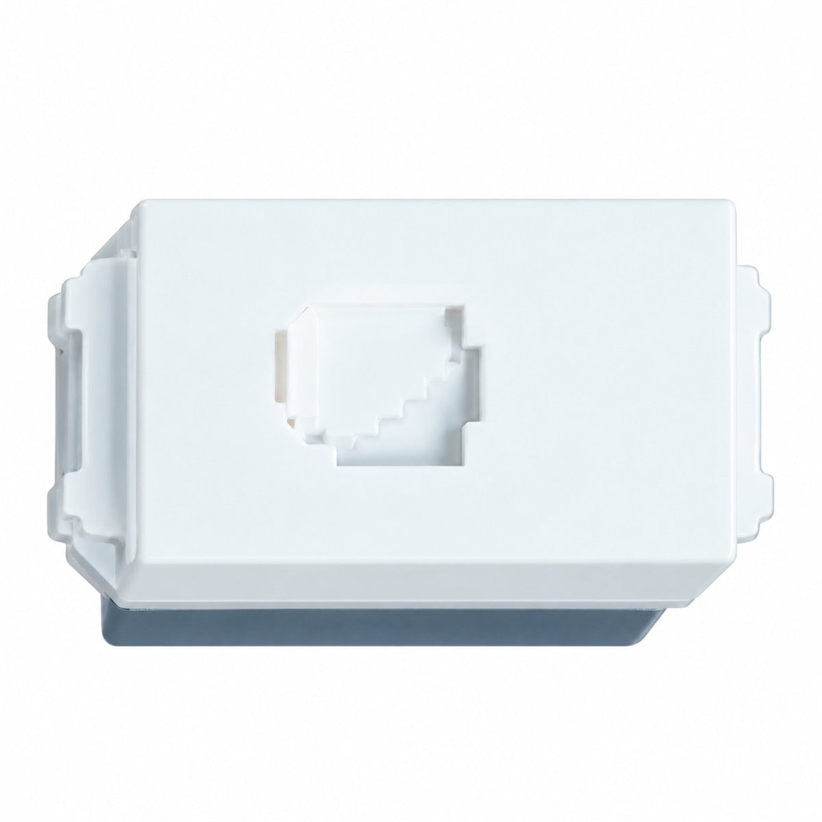 Ổ cắm điện thoại 4 cực Full Color Wide Panasonic trên nền trắng, ảnh sản phẩm chính diện