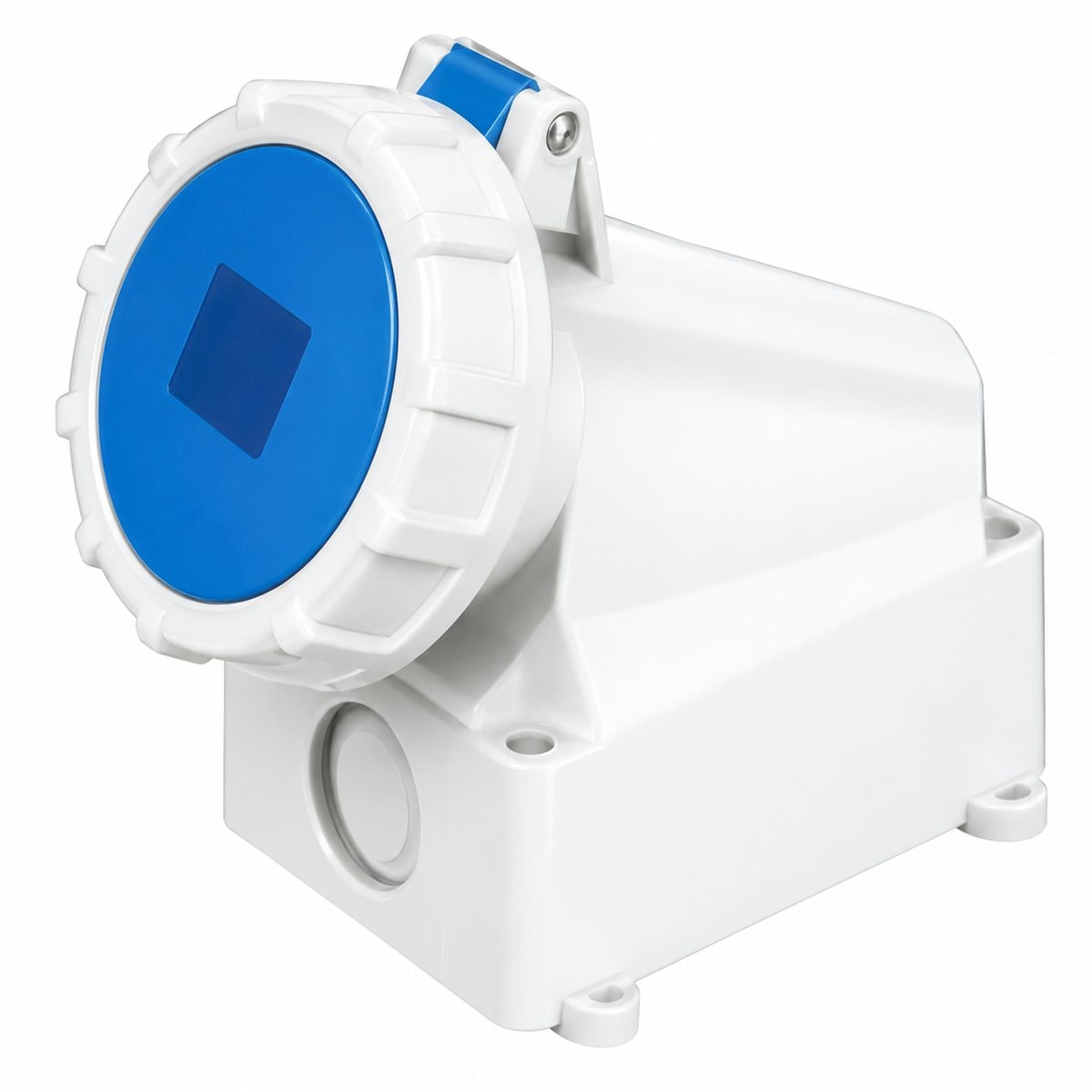 Ổ cắm gắn nổi kín nước Nanoco Panasonic trên nền trắng, ảnh sản phẩm chính diện
