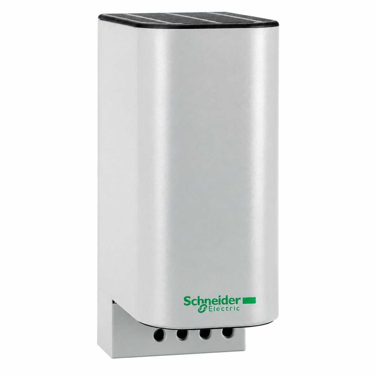 Điện trở sưởi cách điện 4 cực cho tủ điện Schneider trên nền trắng, ảnh sản phẩm chính diện