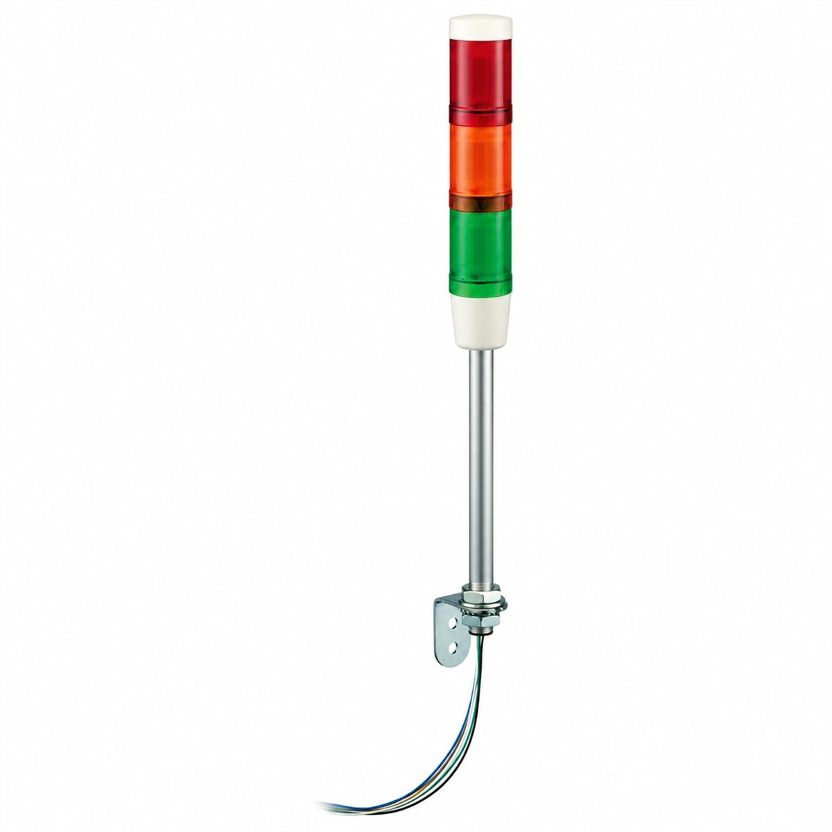 Đèn tháp Harmony XVM Ø 45mm Schneider trên nền trắng, ảnh sản phẩm chính diện