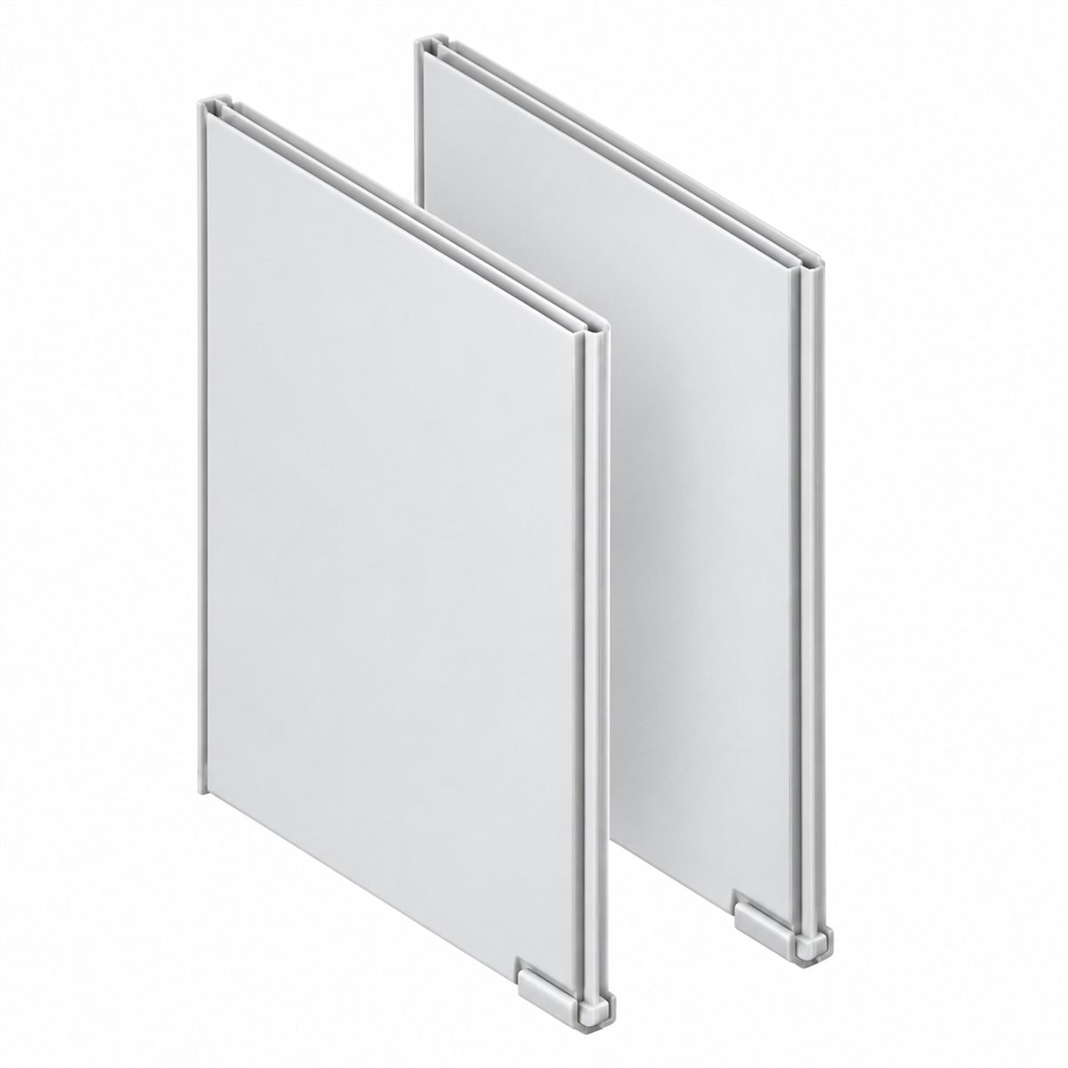 Vách ngăn pha (bộ 6 cái) cho MCCB ComPacT NSX Schneider trên nền trắng, ảnh sản phẩm chính diện