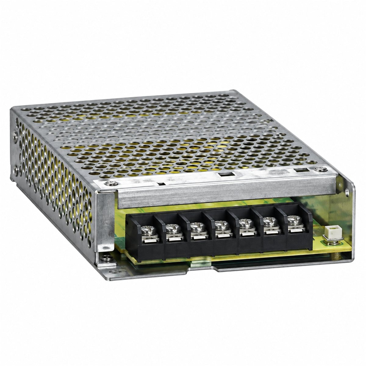 Bộ nguồn gắn bảng điều khiển Modicon ABLP Schneider trên nền trắng, ảnh sản phẩm chính diện