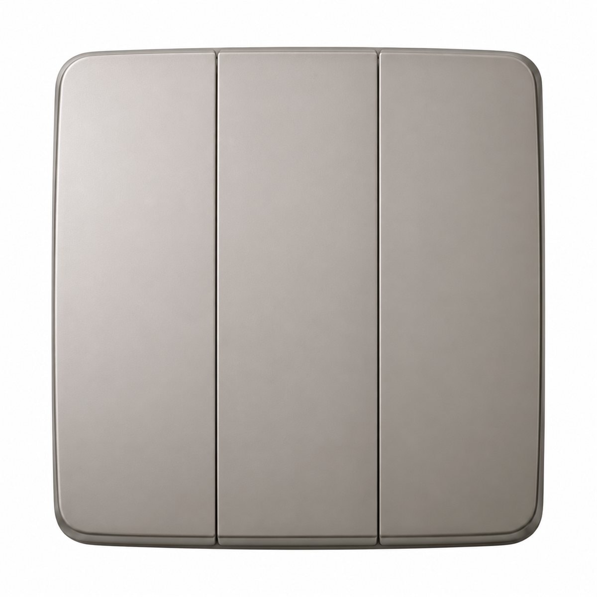 Bộ 3 công tắc C, 2 chiều, cắm nhanh Minerva Panasonic trên nền trắng, ảnh sản phẩm chính diện