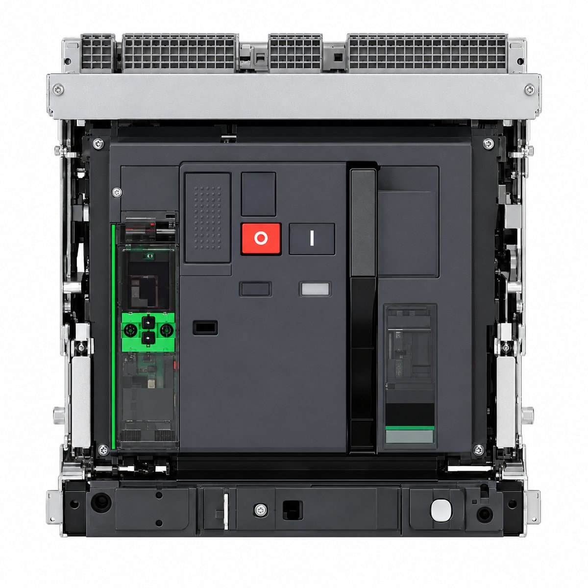 ACB MasterPacT MTZ3 Active 4000-6300A Schneider trên nền trắng, ảnh sản phẩm chính diện