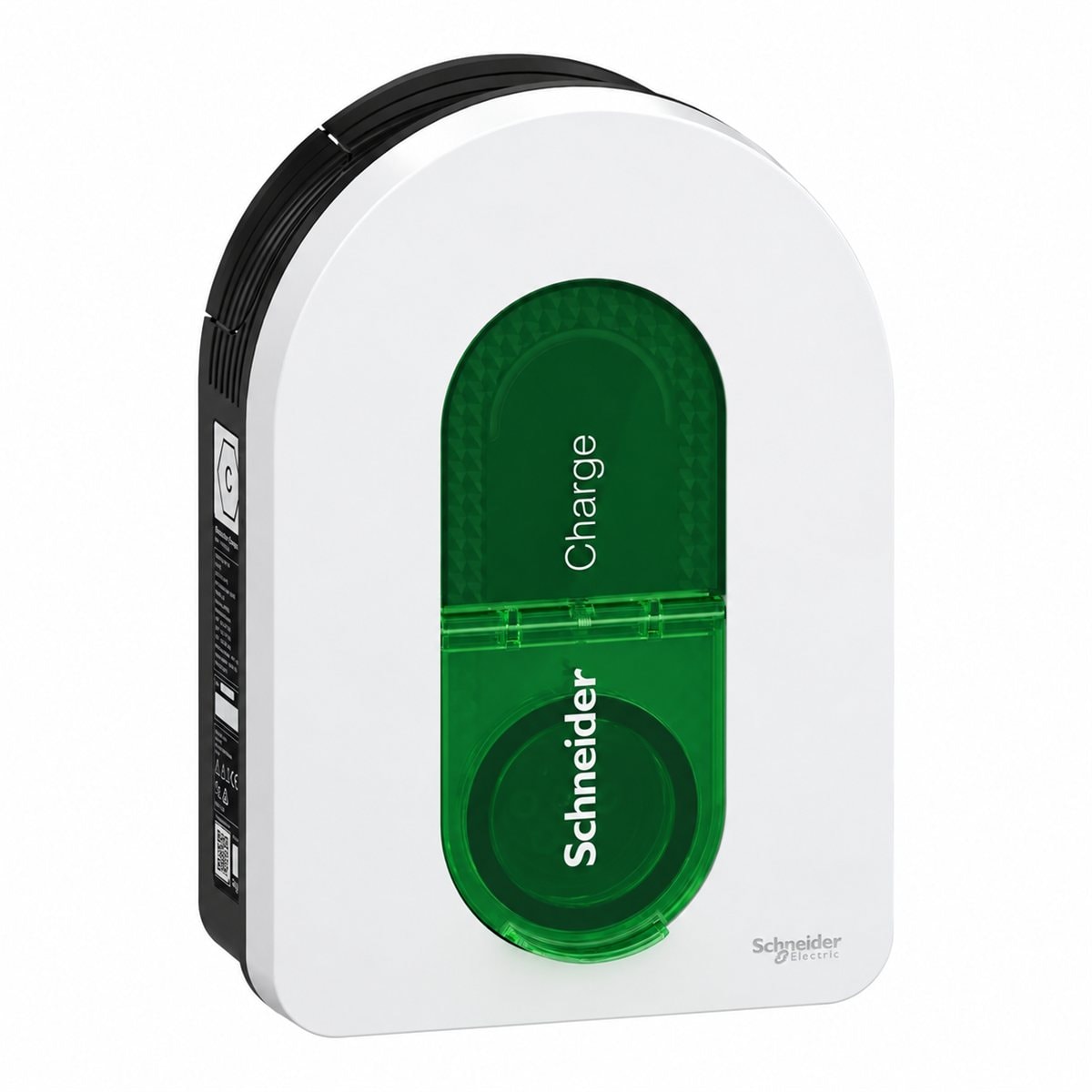 Trạm sạc xe điện Schneider Charge Schneider trên nền trắng, ảnh sản phẩm chính diện