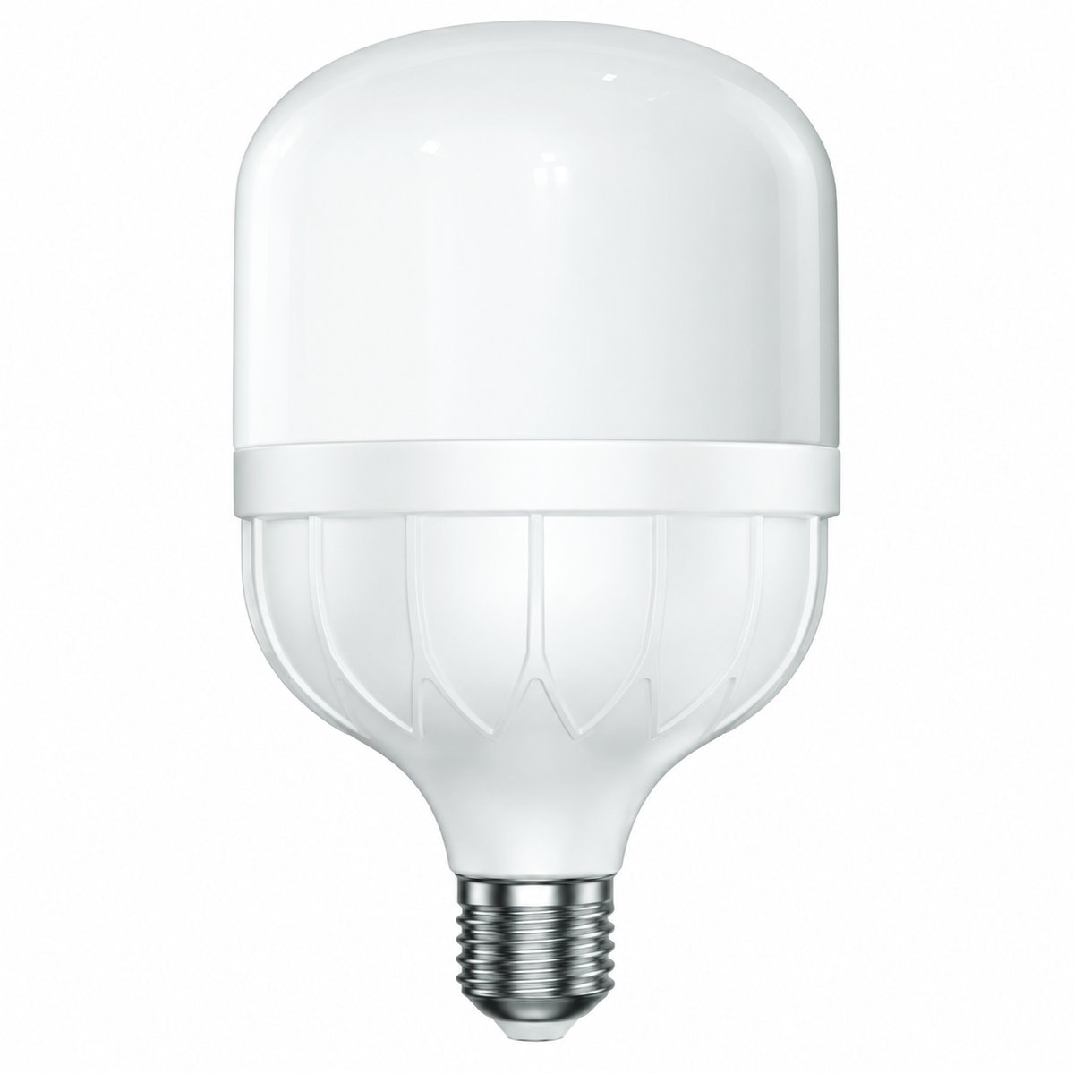 Bóng đèn LED bulb trụ E27 Panasonic trên nền trắng, ảnh sản phẩm chính diện