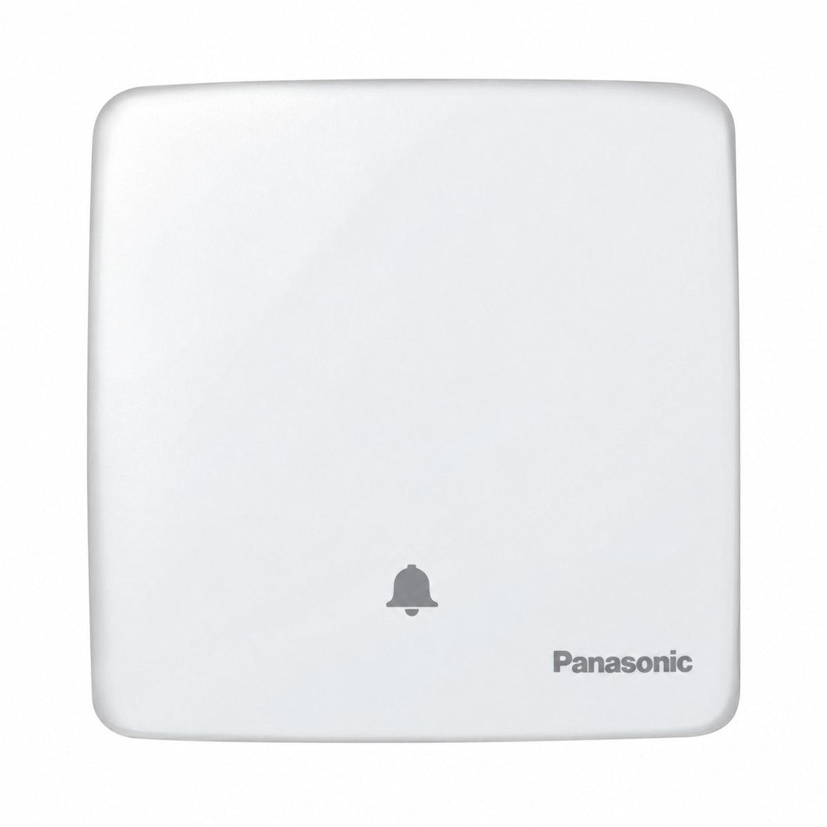 Nút nhấn chuông Minerva Panasonic trên nền trắng, ảnh sản phẩm chính diện