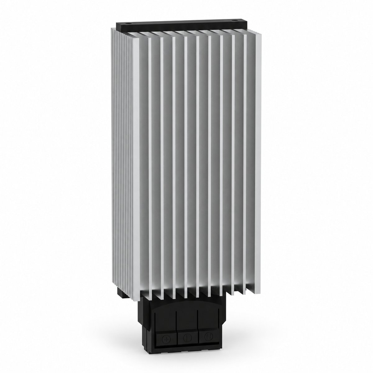 Điện trở sưởi tủ điện cầu đấu Schneider trên nền trắng, ảnh sản phẩm chính diện