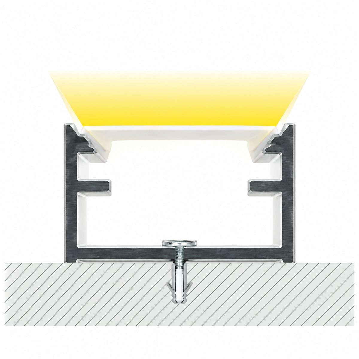 Đèn Nẹp nhôm cho LED dây trong nhà NST-AB1013 Panasonic trên nền trắng, ảnh sản phẩm chính diện