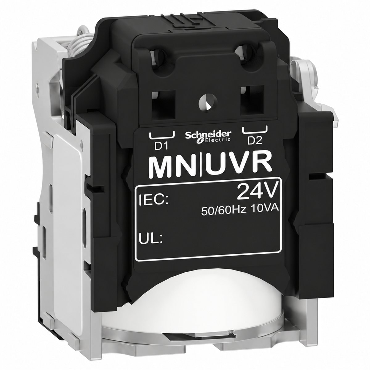 Cuộn bảo vệ thấp áp (MN) cho EasyPact EZC400/630 Schneider trên nền trắng, ảnh sản phẩm chính diện