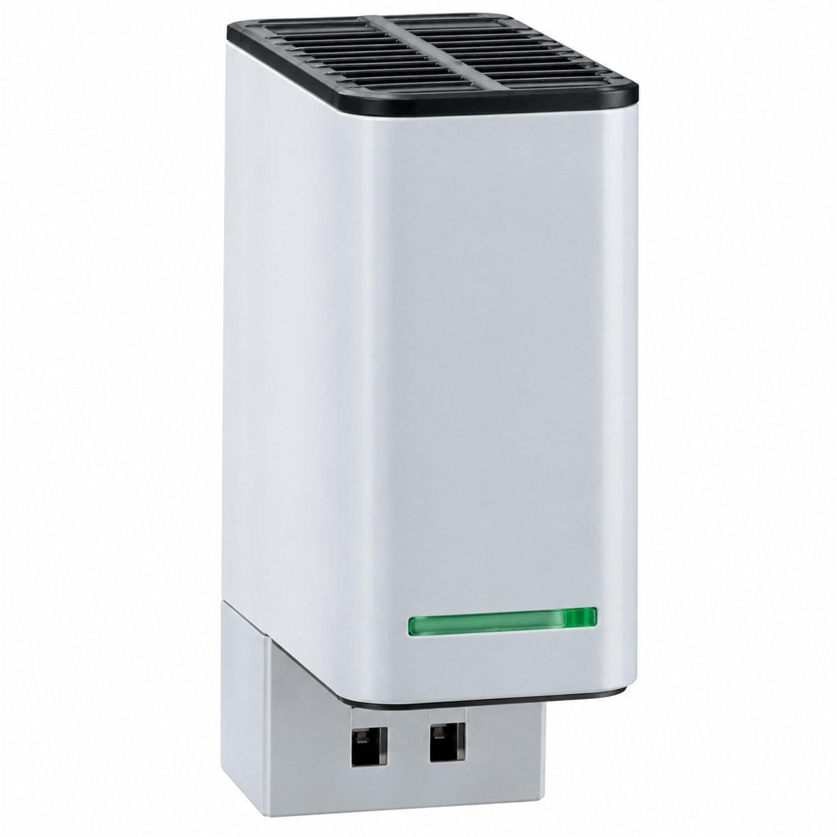 Điện trở sưởi cách điện 2 cực cho tủ điện Schneider trên nền trắng, ảnh sản phẩm chính diện