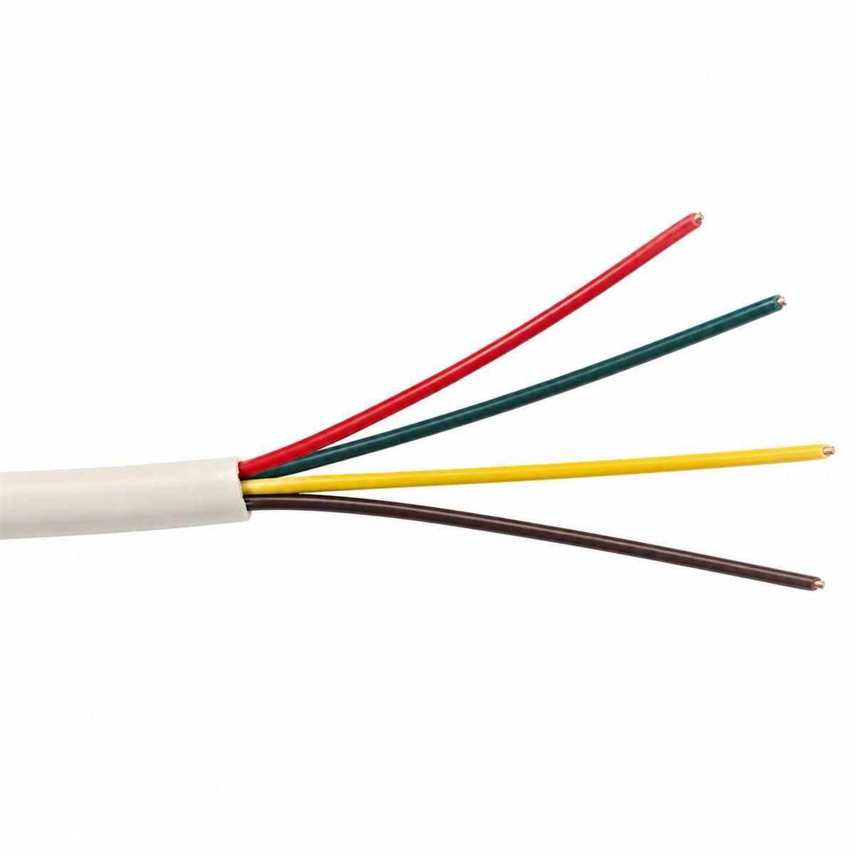 Dây điện thoại 4 lõi Panasonic trên nền trắng, ảnh sản phẩm chính diện