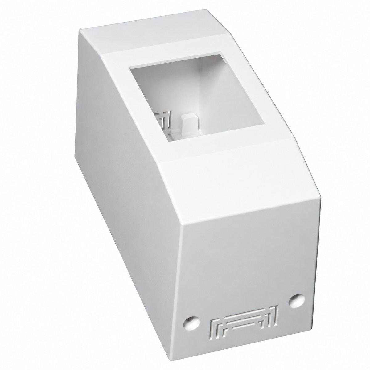 Hộp nổi dùng cho CB 2 tép Panasonic trên nền trắng, ảnh sản phẩm chính diện