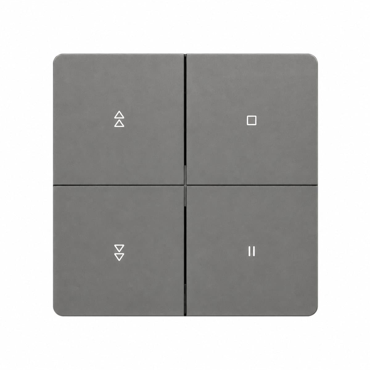 Công tắc cơ thông minh Lumes điều khiển rèm trên nền trắng, ảnh sản phẩm chính diện