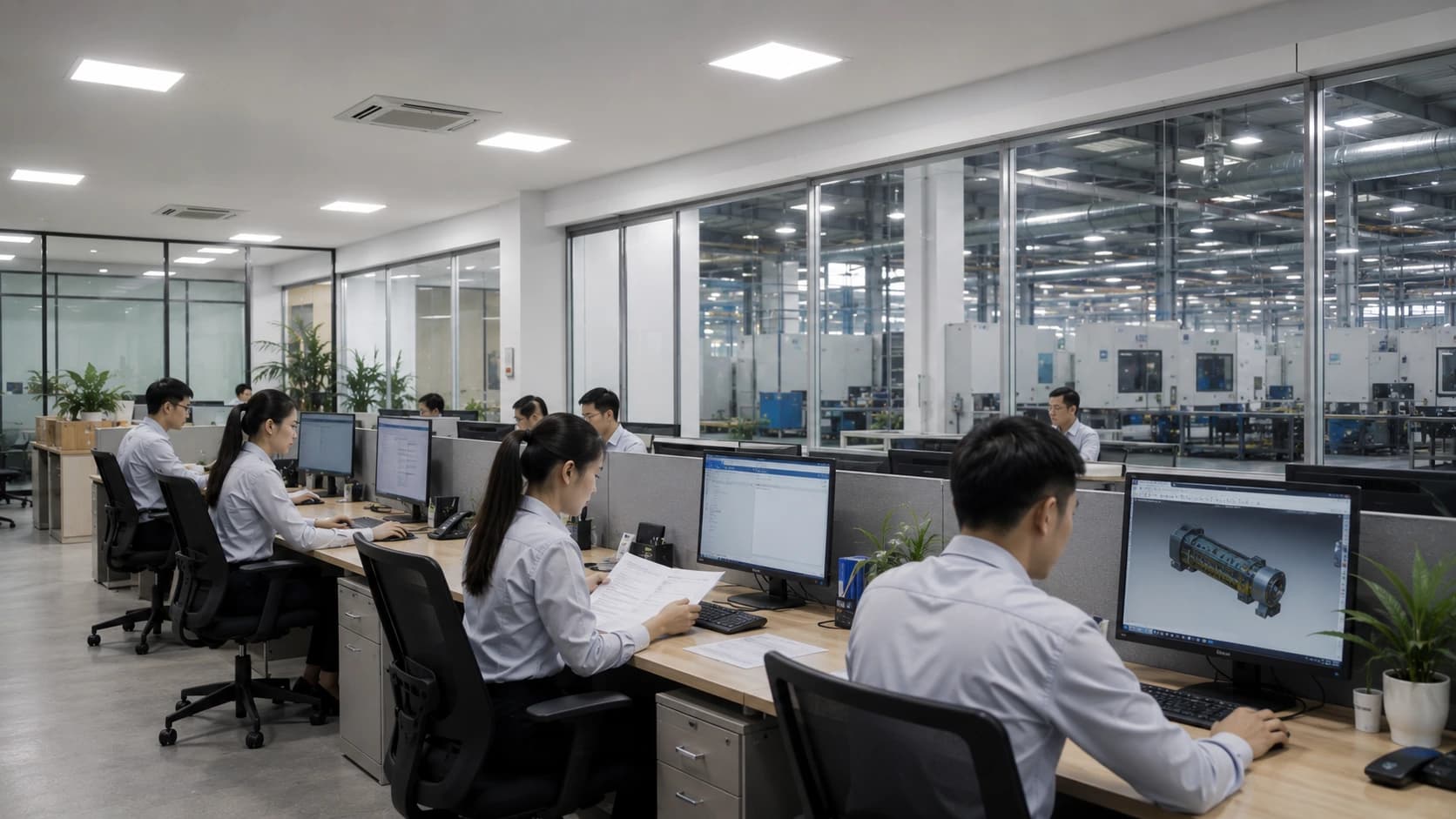 Ánh sáng phù hợp giúp nâng cao hiệu quả làm việc trong văn phòng nhà máy