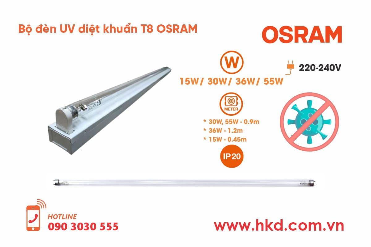 Genuine OSRAM PURITEC HNS 15W G13 UV-C Germicidal Lamp