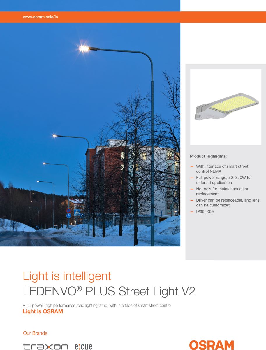 Thông số LEDENVO PLUS Street Light V2 OSRAM