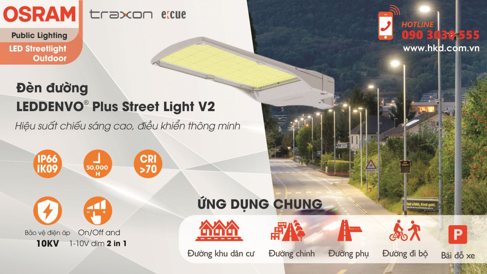 Đèn đường LEDENVO PLUS Street Light V2 OSRAM