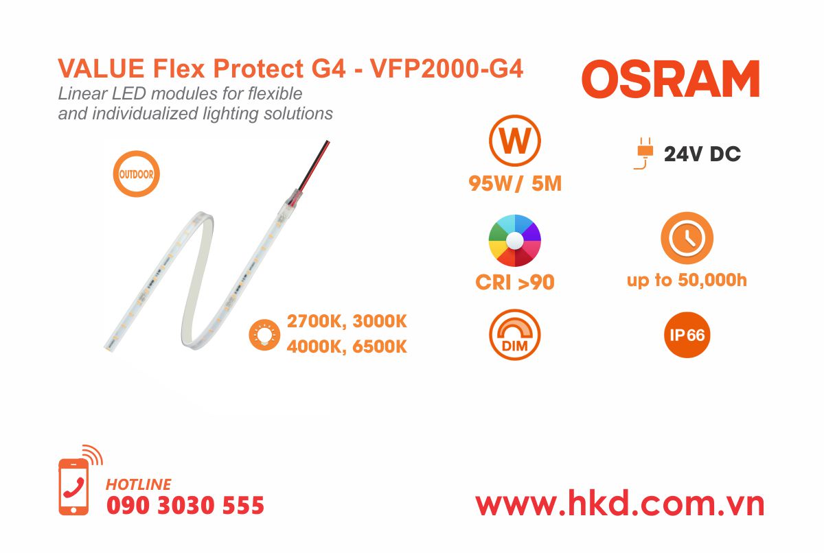 LED dây Value Flex G4 OSRAM - VFP2000-G4-05