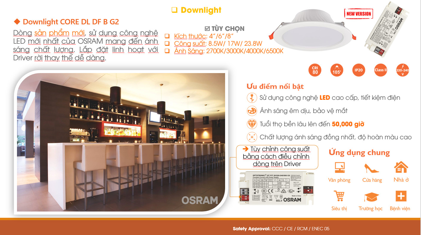 Đèn LED Downlight Module LEFI-DL-DF-B G2 OSRAM