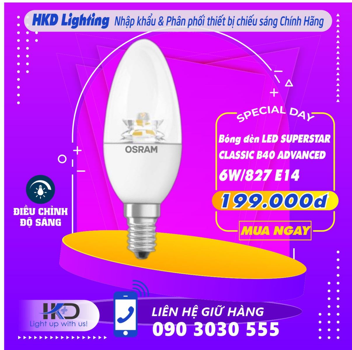 Bóng đèn LED PARATHOM PRO 10W/830 12V GU5.3 OSRAM - Tuổi thọ bền lâu, Ánh sáng chất lượng, Thay thế dễ dàng