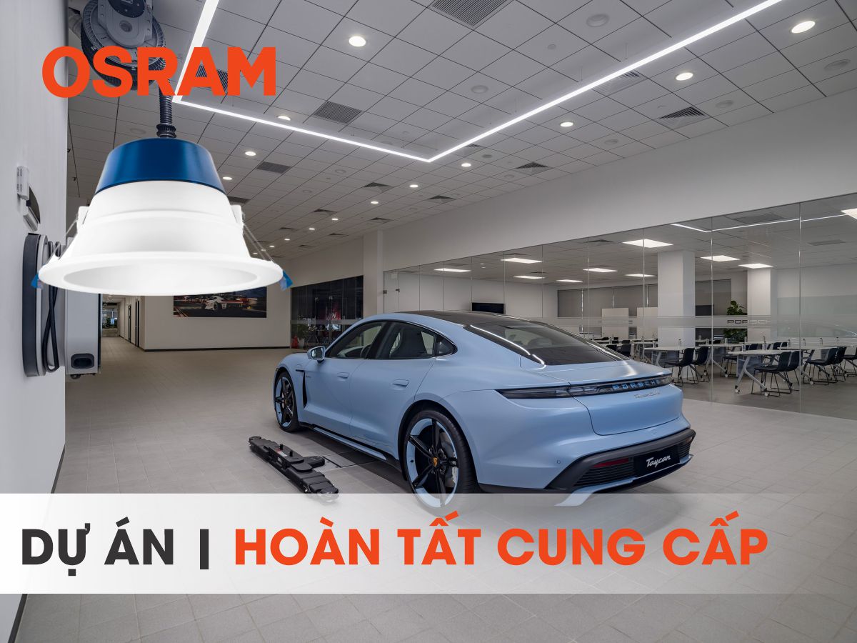 Showroom Porsche sử dụng đèn OSRAM