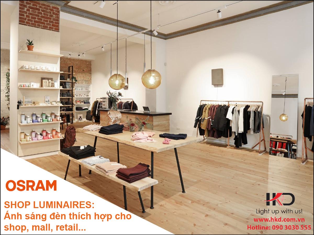 Luminaires OSRAM for Shop Mall Retail
